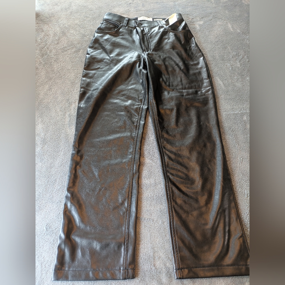 Abercrombie & Fitch Shiny Black Vegan Leather Pants